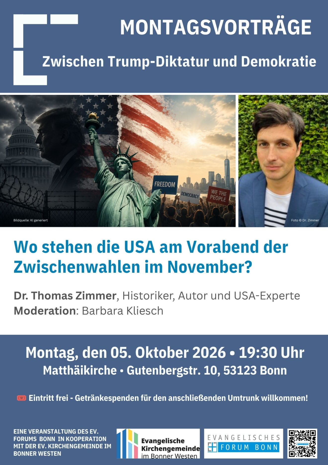 Montagsvortrag: Die USA zwischen Trump-Diktatur und Demokratie
