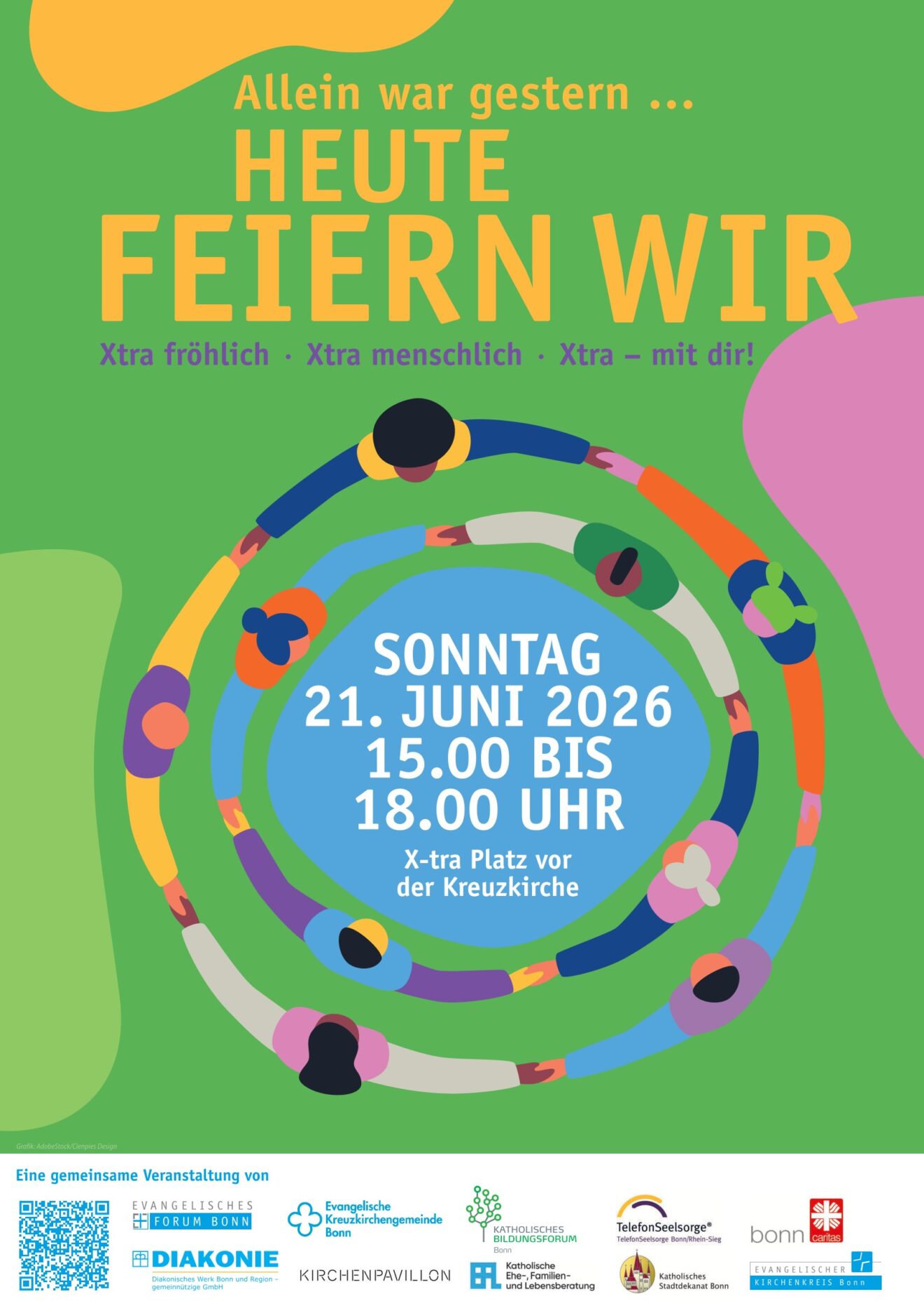 Abschlussfest: Allein war gestern - heute feiern wir! Xtra fröhlich • Xtra menschlich • Xtra - für Dich!